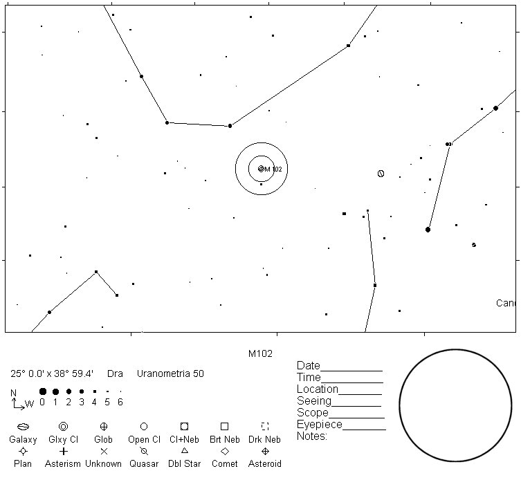 M102 Telrad Finder Chart