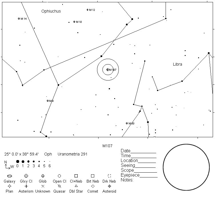 M107 Telrad Finder Chart